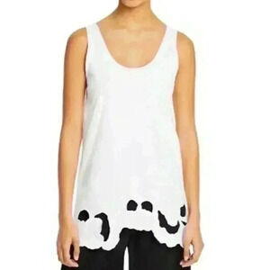Jason Wu White Sleeveless Tank cutout lace crochet hem XS Women EUC top